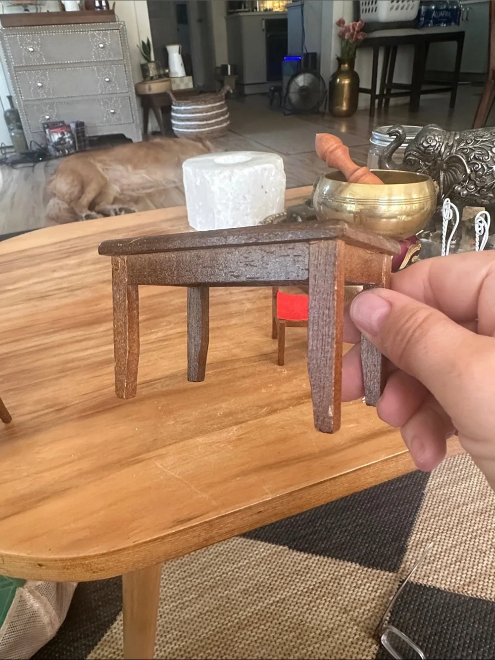 Vintage miniature table and chairs